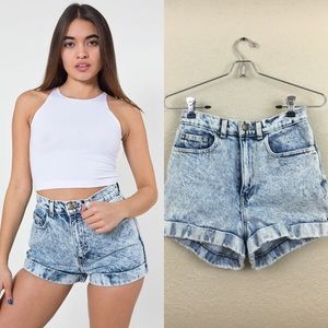American Apparel Distressed High Waisted Shorts