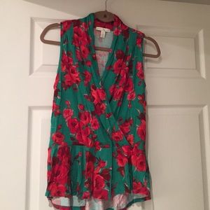 Floral wrap peplum shirt from Anthropologie