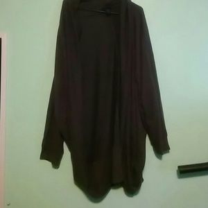 Dark Gray Thick Heavy Knit Cardigan 3X