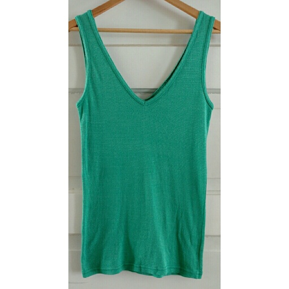 Michael Stars Shine double v-neck tank