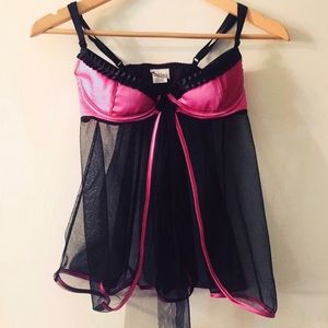 shirley of hollywood sheer babydoll lingerie dress