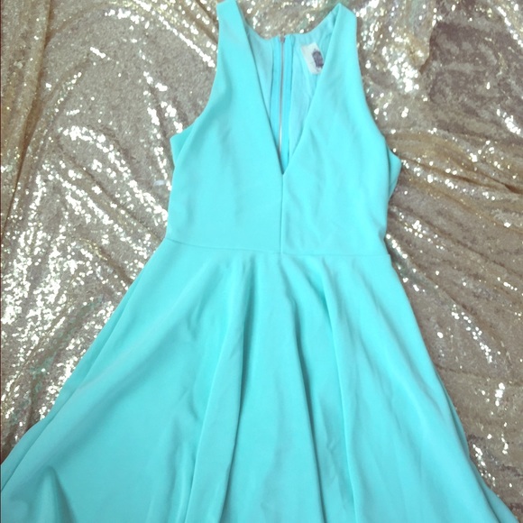 Turquoise Fit & Flare Dress