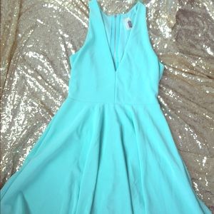 Turquoise Fit & Flare Dress