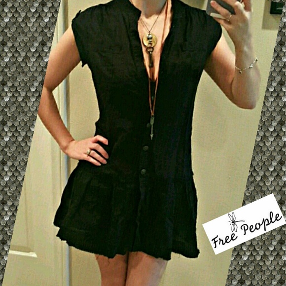 Free People Tops - Free People Black Tunic Top