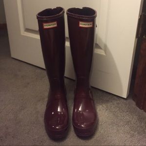 Hunter knee high rain boots