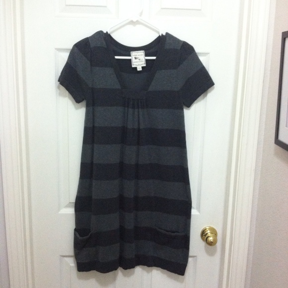 Pink Rose Striped Dress