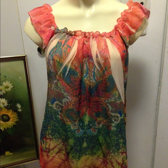 ‼️ON SALE‼️ Sublimated print poly tunic - Picture 2 of 4