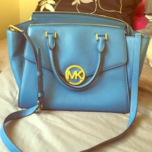 Michael Kors LARGE "Hudson" satchel in Blue