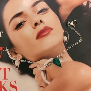 Handmade Swarovski crystal emerald green bracelet