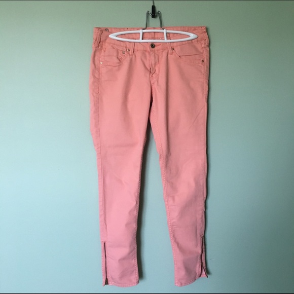 Salmon Colored Low Waist Jeans