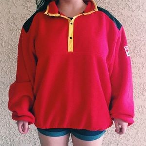 marlboro red polyester fleece jacket