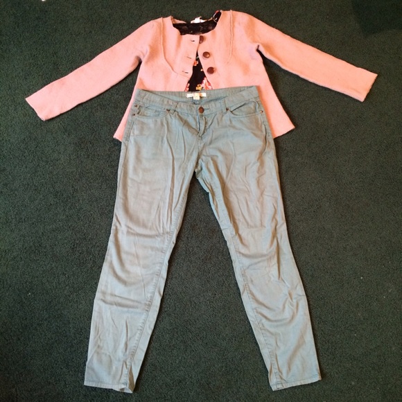 Sea Green Skinny Jeans by Life in Progress - Picture 2 of 3