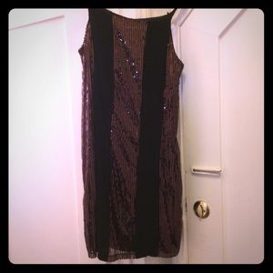 Sparkly black and brown dress