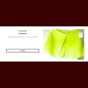 Vintage Lime Skort