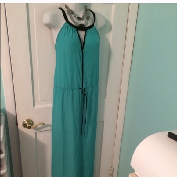 Beautiful teal maxi dress