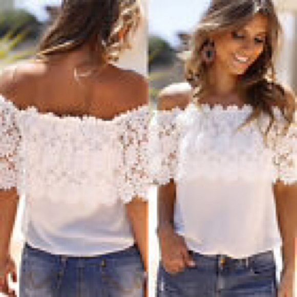 🎉NEW ARRIVA🎉HOST PICK, ❣️SEXY LACE WHITE TOP 👕 - Picture 3 of 5
