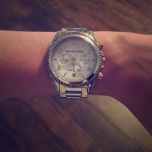 MICHAEL KORS LADIES SILVER- GOLD BLAIR WATCH