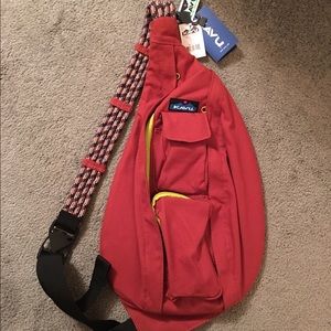 KAVU Rope Sling Bag - NWT - Rust/blue