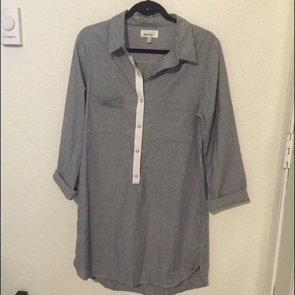 Pinstripe shirt dress