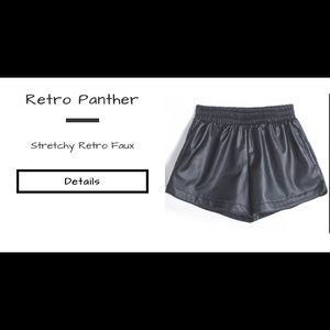 Faux leather shorts