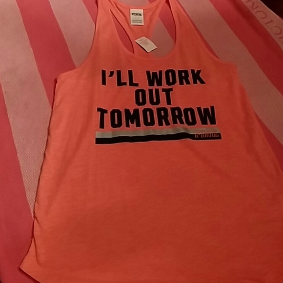 VS Pink Racerback Tank - Picture 2 of 2