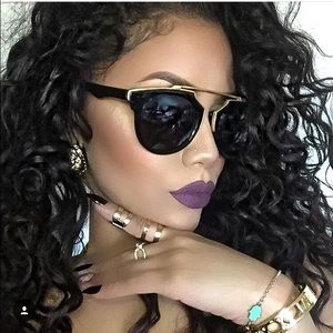 Black and gold retro aviators