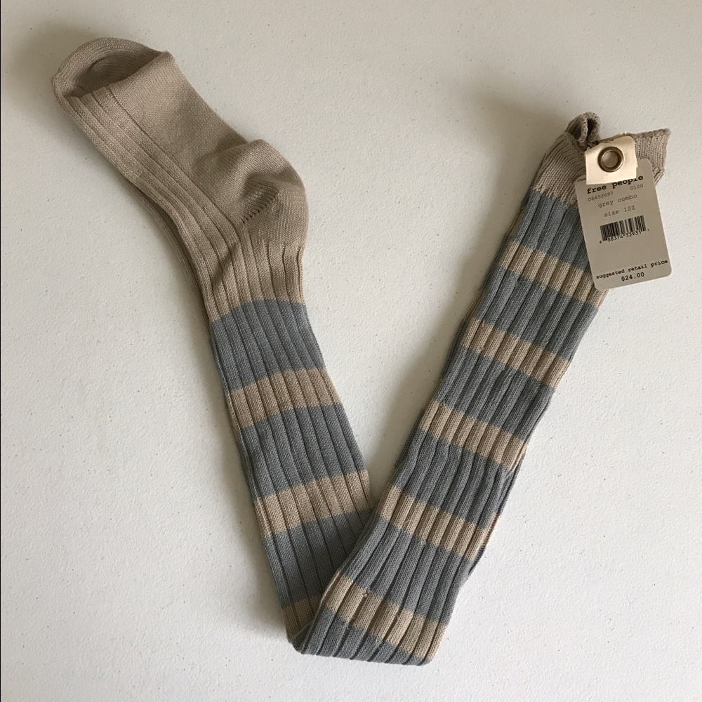 {Free People} Thigh-High Striped Rugby Sock - Picture 3 of 7