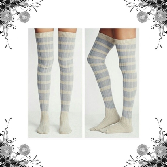 Free People Accessories - {Free People} Thigh-High Striped Rugby Sock
