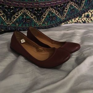 Burgundy flats from target
