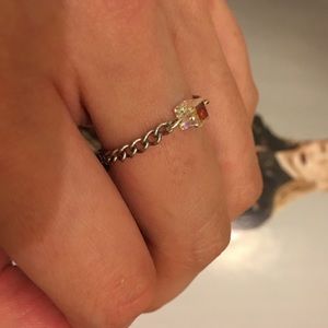 Handmade Swarovski crystal cube ring