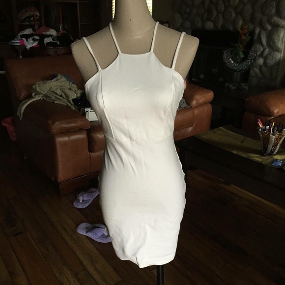 White bodycon party dress