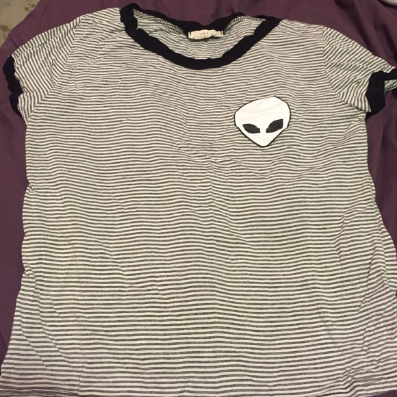 Striped alien tee