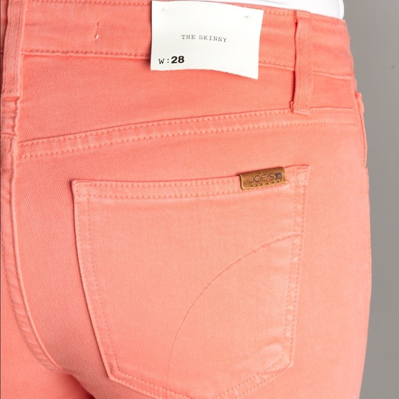 joe's skinny coral/pink jean