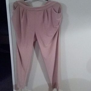 XXL pull on silky stretchy khaki pants good4office