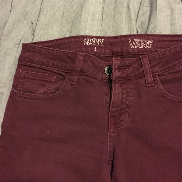 maroon skinny jeans