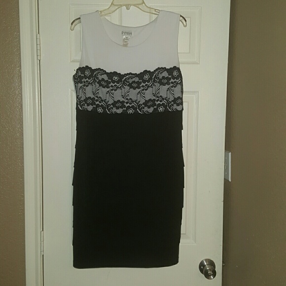 White and Black Dress