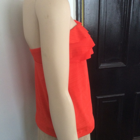 Orange Messino  tankini with Ruffles - Picture 2 of 4