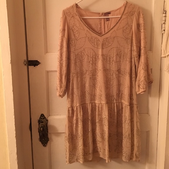 H&M Beaded Blush Pink Dress
