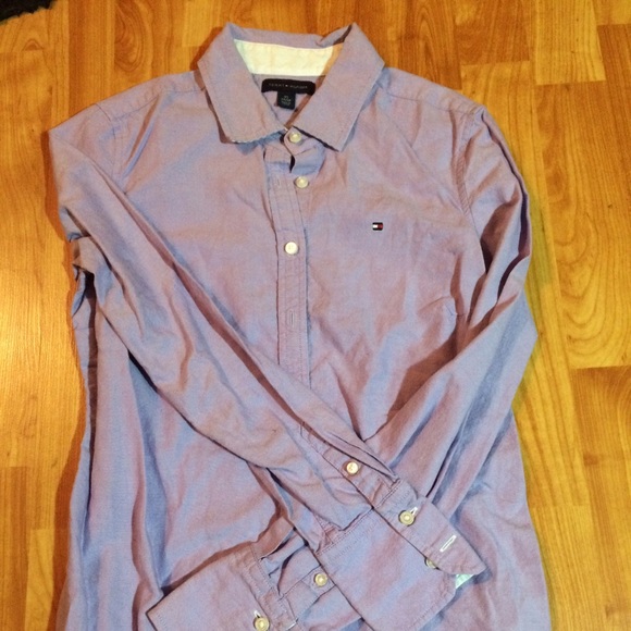 Lavender, long sleeve, button down Oxford shirt