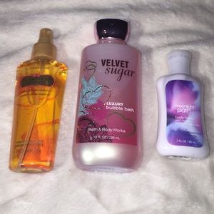 Full Body Spray, Bubble Bath, and Body Lotion