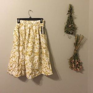 knee length floral skirt