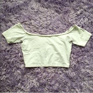 ❌SOLD❌American Apparel Stretch Shoulder Crop Top