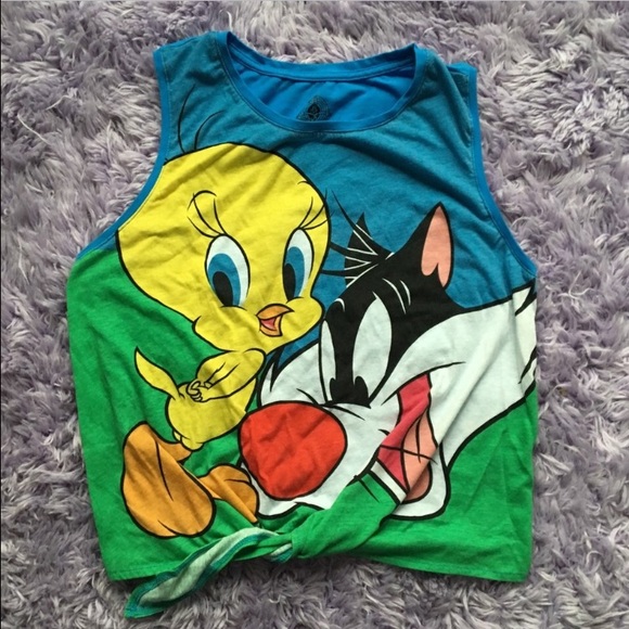 Vintage Looney Tunes Tie Up Shirt