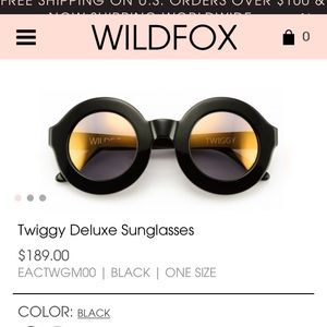WILDFOX TWIGGY DELUXE SUNGLASSES