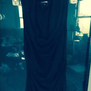 Black sleeves cowl neck top