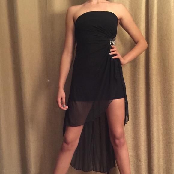 Sexy Strapless High Low Dress