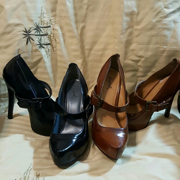 Qupid size 6 1/2 Hight of heel 5" 2 pairs for $14