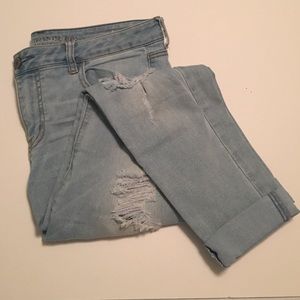 AE Light-wash 'ripped' jeans