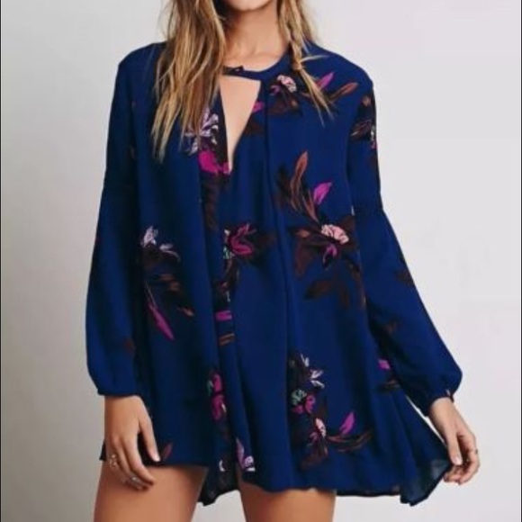 Free People Electric Orchid Tree Swing Tunic