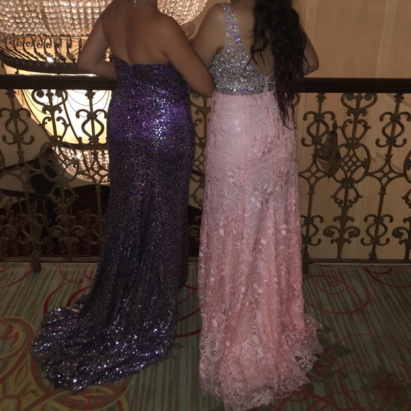 Pink Sparkle Formal or Prom Dress - Picture 2 of 4